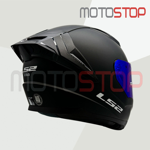 Casco Integral Ls2 Ff810 Negro Matte / Mica Azul Codigo Qr