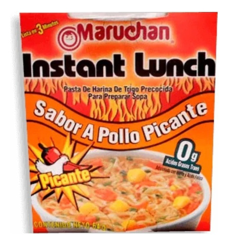 Pack Sopa Maruchan Pollo Picante 12 Piezas