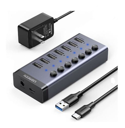 Hub Usb 3.0 De 7 Puertos Con Switch Ugreen Cod.90305