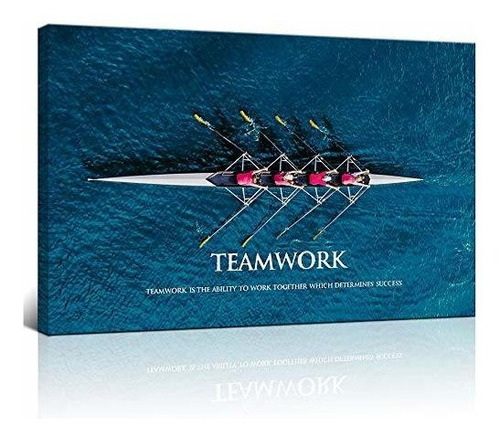 Pósteres Klvos Inspirational Success Teamwork Canvas Wall Ar