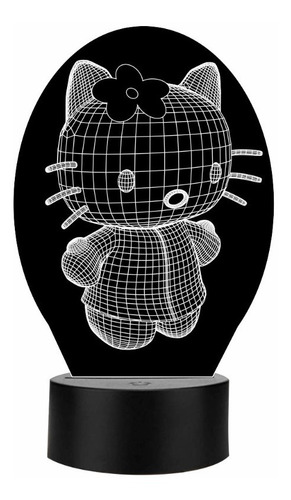 Lámpara Hello Kitty Para Niña Art12643 Estructura Negra