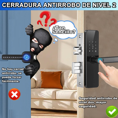 Cerradura electrónica inteligente digital bluetooth Ankou SNLY004 negro