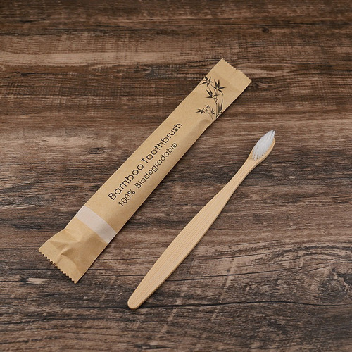 Cepillo De Dientes Dental Bambú Ecológico Empaque Kraft