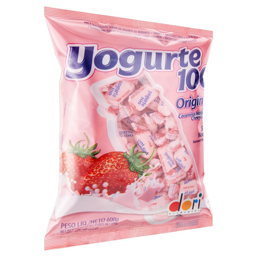 Imagem 3 de 4 de Bala Yogurte 100 Original iogurte de morango sem glúten 600 g