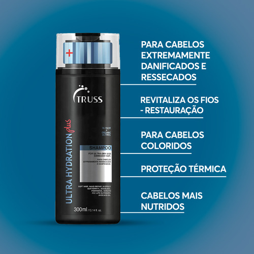Kit Truss Ultra Hydration Plus Shampoo Condicionador + Uso