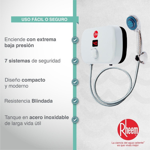 Calentador De Agua Eléctrico Rheem Class 110v 4kw