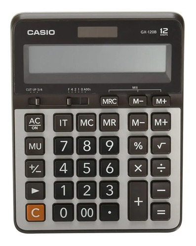 Calculadora Casio Gigante Gx-120b-w-dc Relojesymas