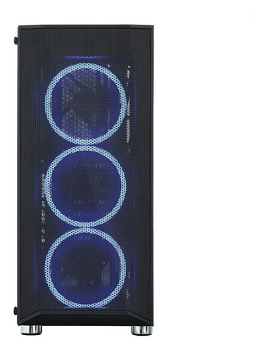 Gabinete Gamer Superframe Flow Rgb Vidro Temperado Com 3 Fan