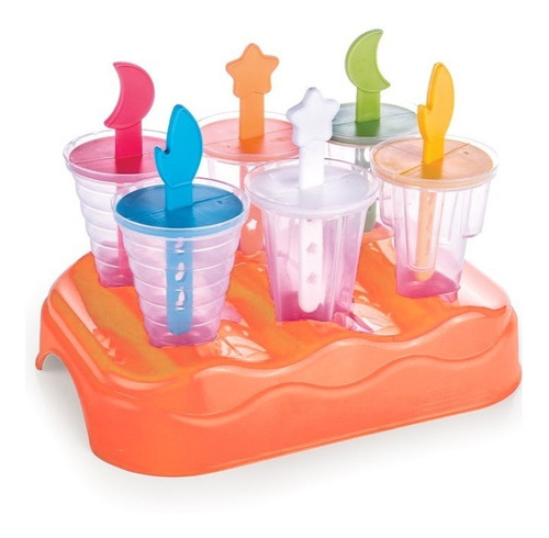 Imagen 4 de 9 de Moldes Para Helados Palito X 6 + Base Plasútil Verano