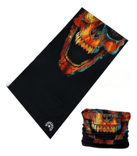 Cuello Multifunción-mascara Caras Payaso Vtas X Mayor Negro Mod 7 Liso