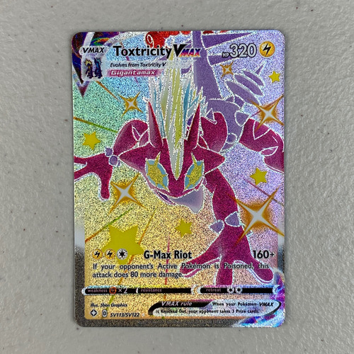 Mint Toxtricity Vmax Shiny Cartas Pokemon Tcg Toxtricity Vmax Shiny Inglés (Usado)