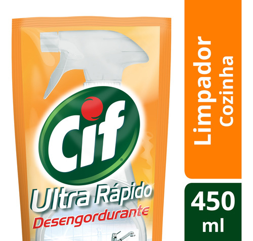 Limpador Removedor Gorduras Cozinha Cif 450ml Refil