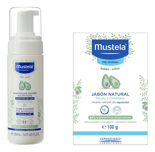 Jabón Espumoso Y De Barra Para Bebe Mustela