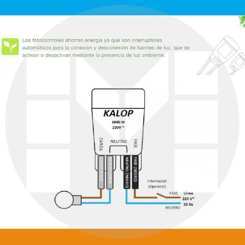 Fotocontrol Kalop Fotocelula 1200w Universal Apto Led