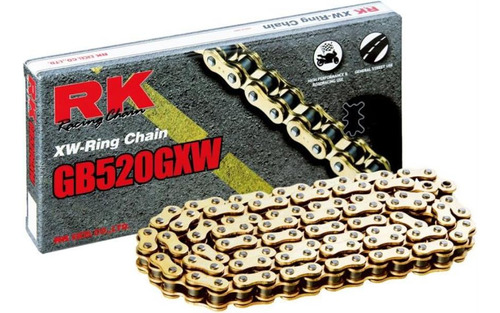 Cadena Rk Racing Gb520gxw-series) Gold 114 Link Performance 