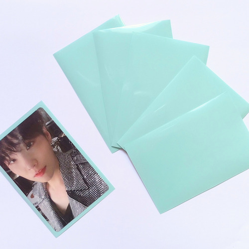 Sleeves De Colores Fundas Para Photocards Kpop Pack X15 Color Menta Importado