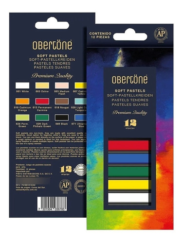 Imagen 1 de 1 de Barras Soft Pastels Obertone Premium Quality Con 12 Piezas