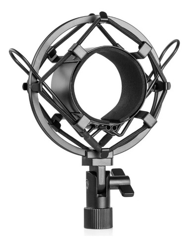 Shockmount Metálico Para Microfone Condensador Anti Vibração Cor Preto