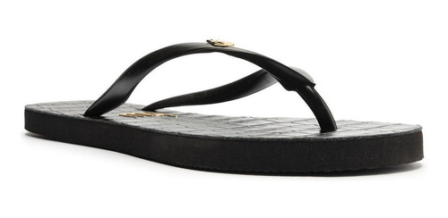 Imagem 3 de 7 de Chinelo Feminino De Dedo Rasteiro Preto - My Shoes