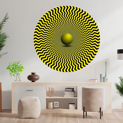 Vinil Decorativo Minimalista, Sala, Recamara O Oficina Color Amarillo