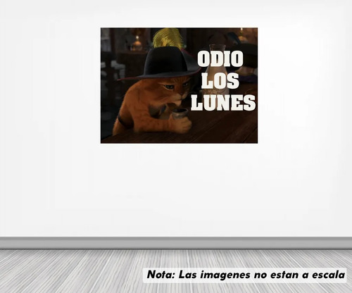 Vinil Sticker Pared 20cmlado Gato Con Botas Shrek Mod 0007