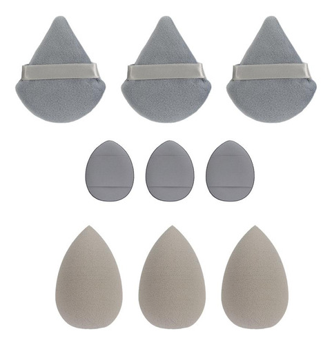 Set De 9 Cojines De Aire Para Maquillaje Con Forma De Huevo