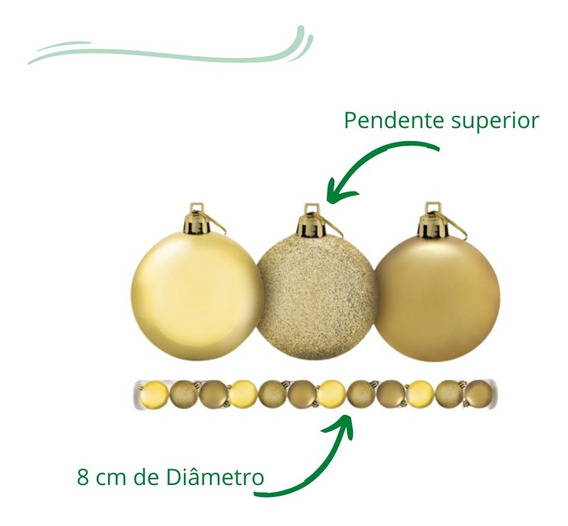 Bolas De Natal Douradas | MercadoLivre 📦 Bolas De Natal Douradas | MercadoLivre 📦