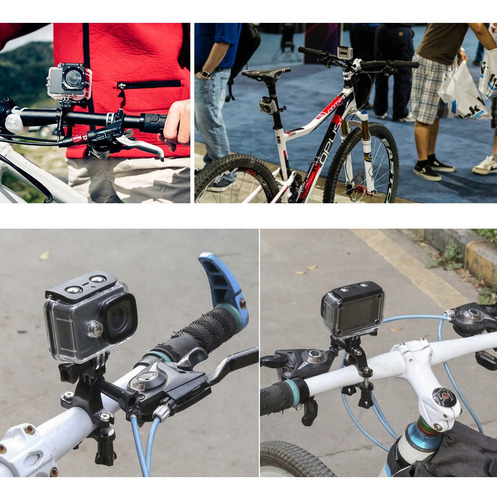 Soporte Gopro Pata Timon De Bicicleta Abrazadera Manillar