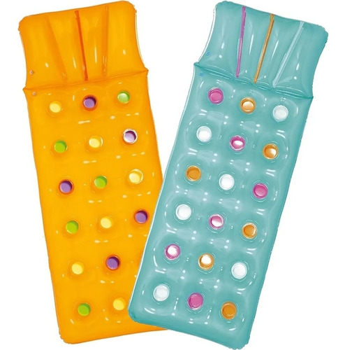 Colchoneta Inflable Bestway C/ Almohada Pileta Multicolor