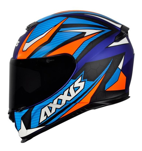 Capacete Fechado Axxis Eagle Italy Preto Cinza Verde Fosco