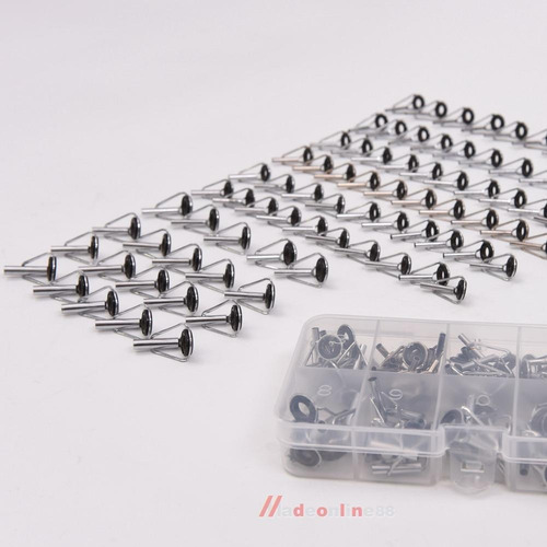 80pcs Caña Guía Tip Reparación Kit Ojo Anillo Sistema De Ace