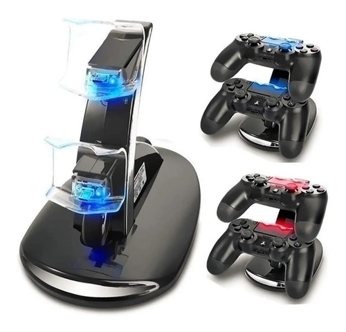 Imagen 3 de 9 de Base Cargador Ps4 De Joystick Doble