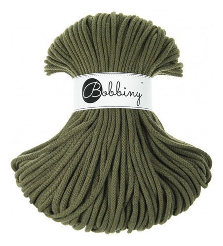 Cuerda Algodón Trenzado 5 Mm Macramé Bobbiny- Avocado