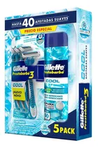 Comprar Rastrillos Desechables Gillette Prestobarba3 Cool 4 Rastrillos + Espuma de Afeitar 150g