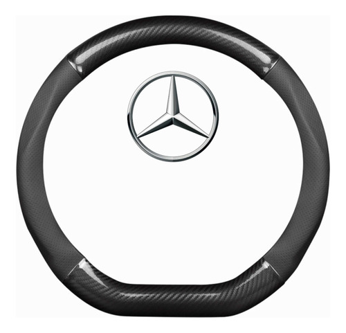 Cubre Volante Fibra De Carbono Mercedes Benz Amg Clase Plano