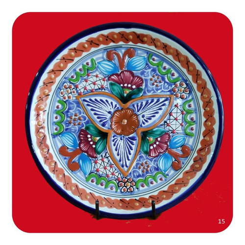 Plato De Talavera Poblana Color 25 Cm Varios Modelos Plt