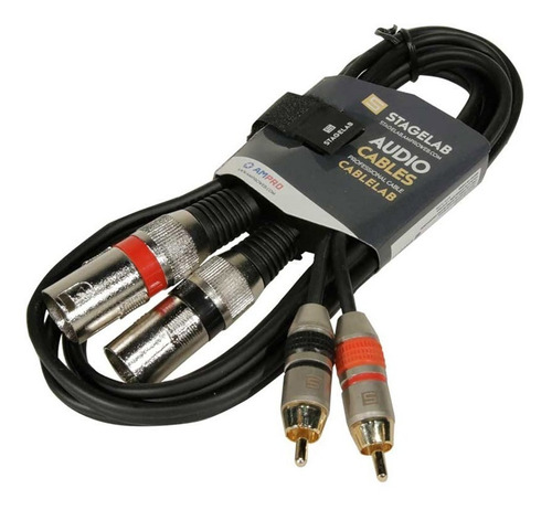 Cable De Señal Audio Xlr A Rca 2m Ampro Stagelab Rca-xlr-2m