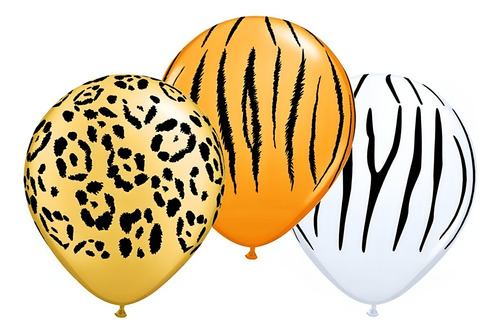 Globos Impresos Animal Print De 12 Pulgadas X12u Color Multicolor