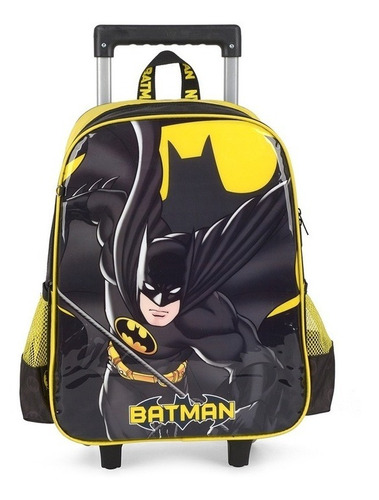 Mochila Escolar Carrinho C/ Rodinhas Batman Meninos