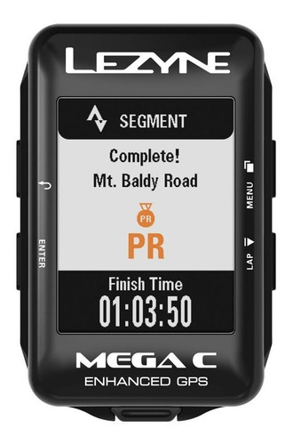 Gps Lezyne Mega C Colorido Ciclocomputador V106 Preto