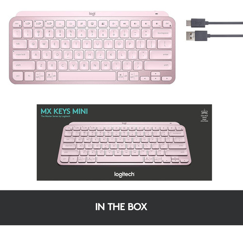 Mini Teclado Logitech Mx, Iluminado, Inalámbrico, Recargable