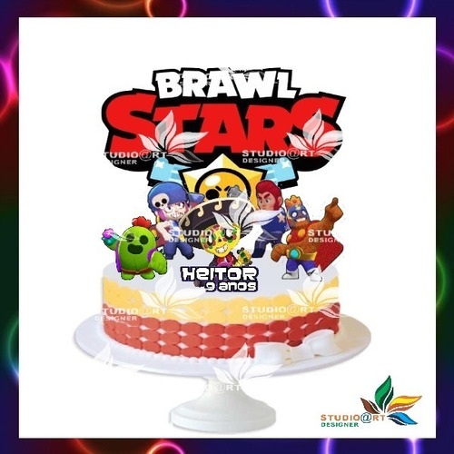 Kit Decoracao Festa Infantil Bolo Halloween Mercado Livre - enfeite festa brawl stars