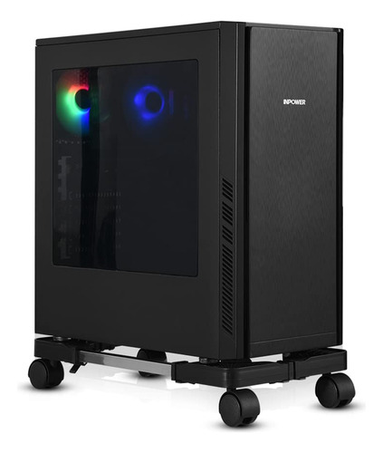 Soporte Cpu Móvil Ajustable Con Ruedas Para Torre De Pc Color