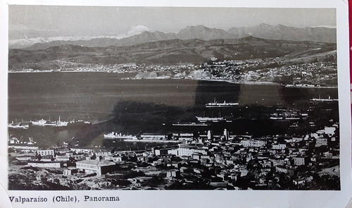 Antigua Postal Valparaíso Chile Panorama (ff129