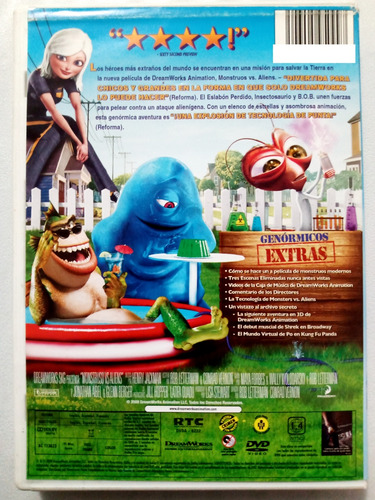 Monstruos Vs Aliens Película Dvd Original Animada (Usado)