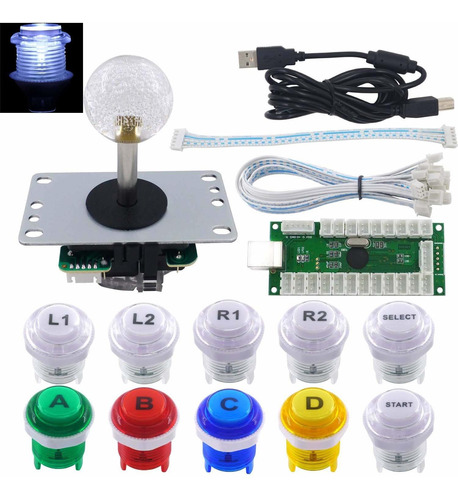 Sj@jx Arcade Juego Led Diy Kit Teclado Mecanico Interruptor