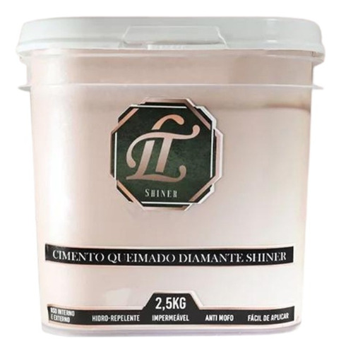 Lt Shiner Efeito Cimento Queimado Quartzo Rosa 2,5kg