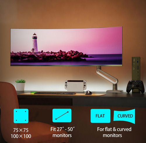Brazo De Juego Ergonómico Nb Para Monitores De 27 A 50 Pulga