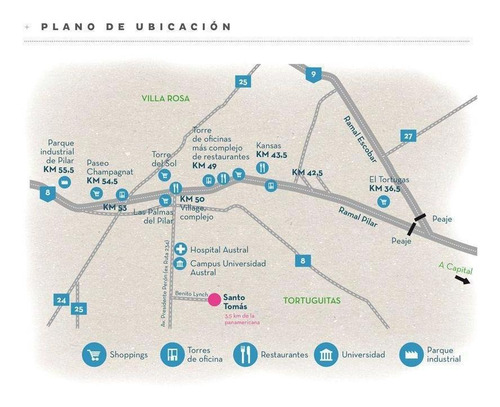 Imagen 2 de 2 de Lote Venta Santo Tomas 458.00 M²- Pilar