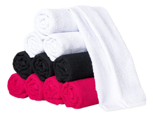 Kit 30 Toalhas De Rosto Para Salão De Beleza Barbearia Hotel Sortidas